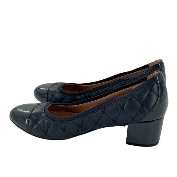 Vionic Ruby Olympia Quilted Block Pump Leather Heel Size 8 Elegant Formal Office - Picture 4 of 10